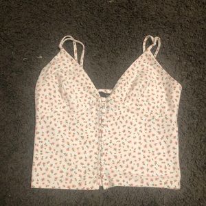 Soft, cropped floral tank
